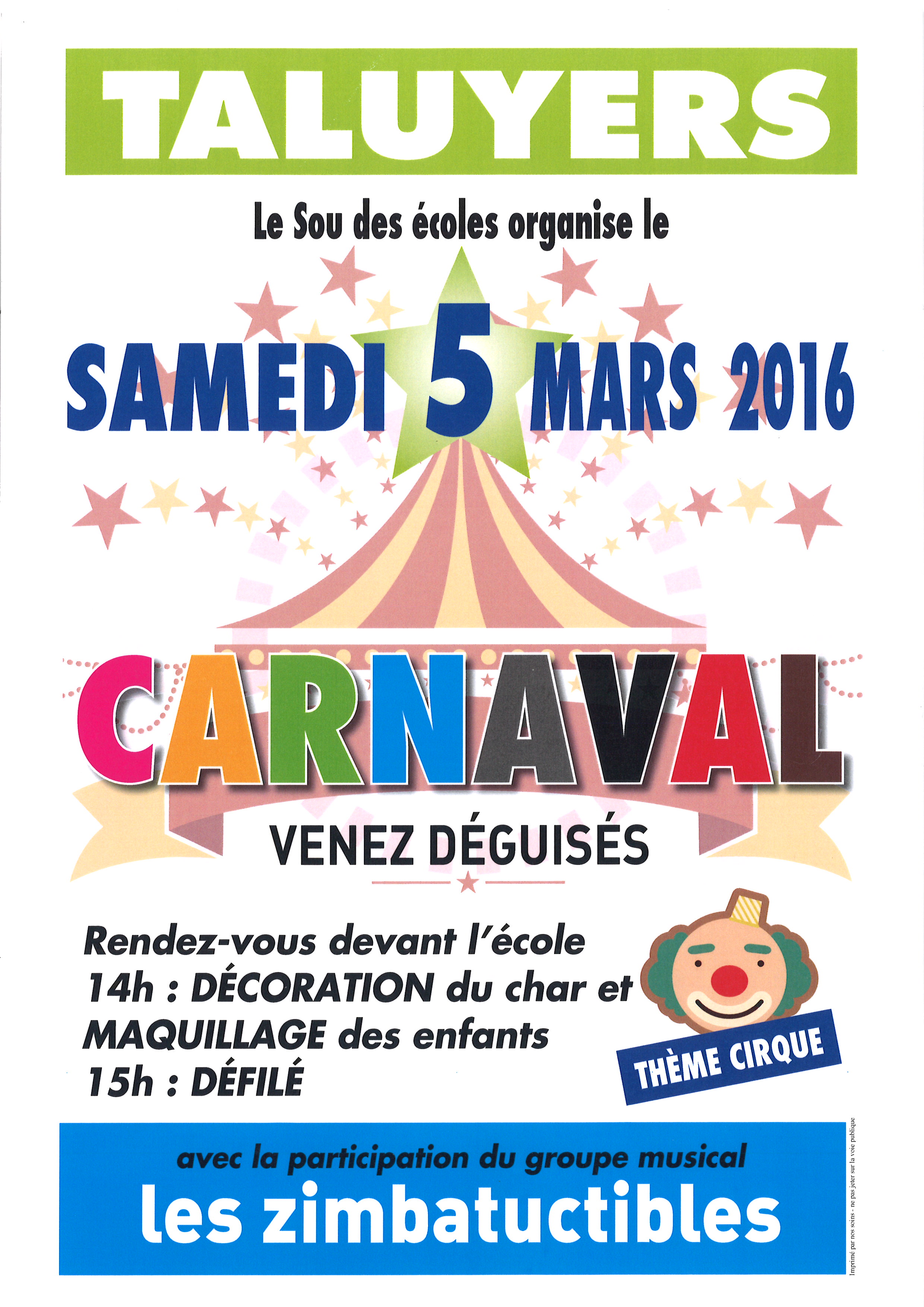 Carnaval le 5 mars