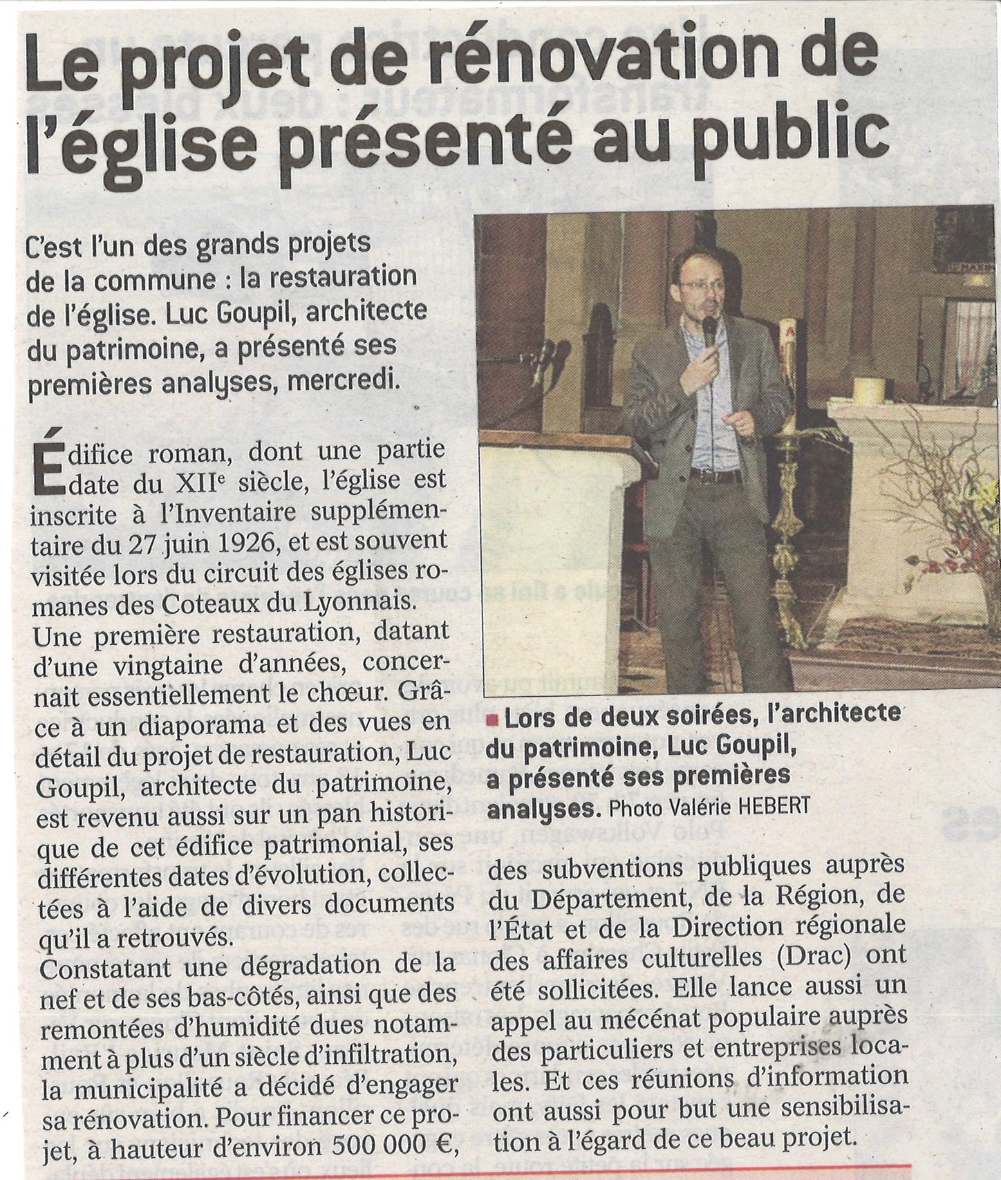 2018-05-08 PROJET DE RENOVATION DE L'EGLISE PRESENTE AU PUBLIC