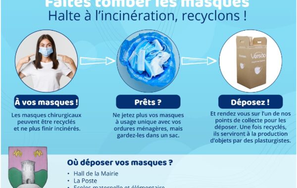 ON RECYCLE VOS MASQUES CHIRURGICAUX