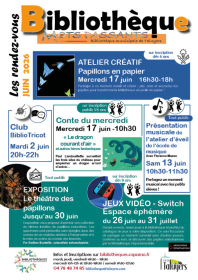 #LES RENDEZ-VOUS DE JUIN – Bibliothèque Mots Passants